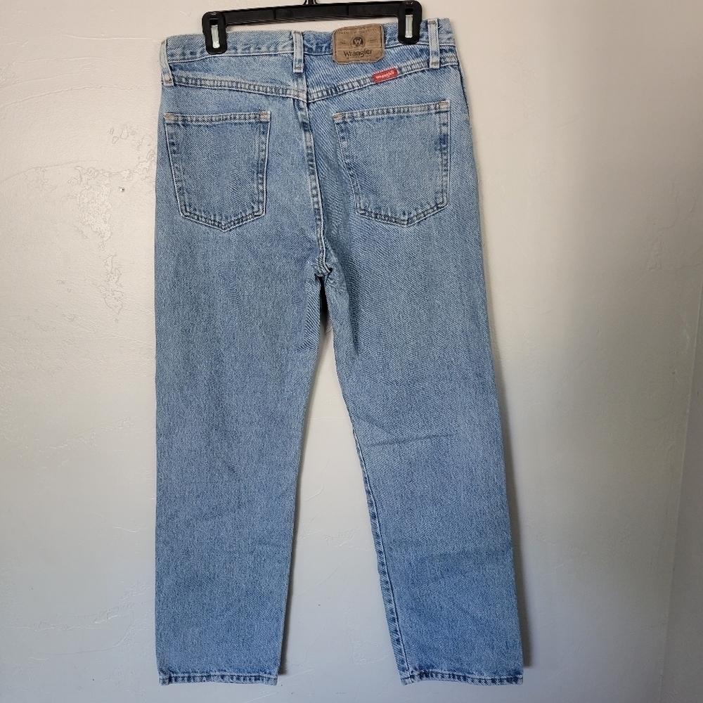 Wrangler Jeans Denim Light Wash Regular Fit 33x30 33" Waist 30" Inseam High Rise